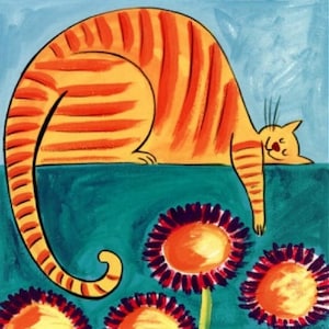 Tabby Cat - Cross stitch pattern, pdf format, Delivered by email, Animals cross stitch, Cats cross stitch