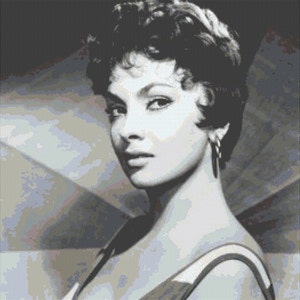 Gina Lollobrigida Cross stitch pattern pdf format image 3