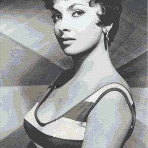 Gina Lollobrigida Cross stitch pattern pdf format image 4