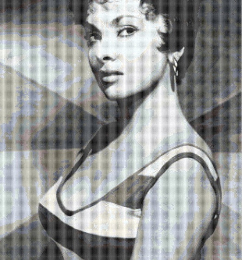 Gina Lollobrigida Cross stitch pattern pdf format image 4