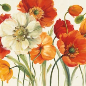 Poppies Melody - kruissteekpatroon, pdf-formaat, bezorgd per e-mail, kruissteek bloemen, kruissteek klaprozen