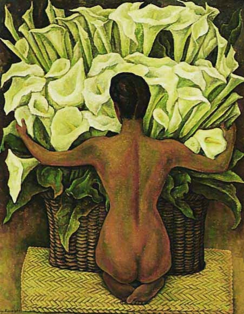 Nude with Calla Lilies Cross stitch pattern pdf format Delivered by email This is not a kit image 1