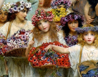 Spring - Cross stitch pattern, pdf format, Delivered by email, Sir Lawrence Alma Tadema, Art cross stitch, Spring cross stitch