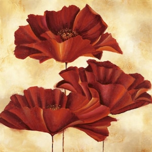 Three Poppies I - kruissteekpatroon - pdf-formaat - bezorgd per e-mail - dit is geen pakket - kruissteek bloemen