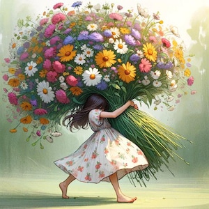 A Very Large Bouquet - Cross stitch pattern, pdf format, Delivered by email, Flowers cross stitch, Art cross stitch, Cross stitch flowers
