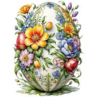 Wildflower Easter, Cross Stitch Pattern, Easter Cross Stitch, Easter ...