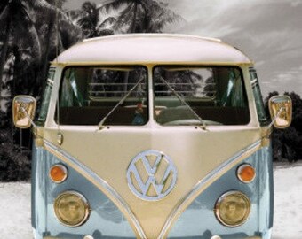 Camper - Cross stitch pattern, pdf format, Delivered by email, Modern cross stitch, Contemporary Art