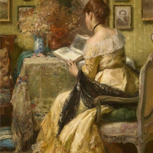 Time to Read - Cross sitch pattern, pdf format, Delivered by email, Fernand Toussaint, Art cross stitch