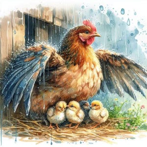 Shelter From the Rain - Cross stitch pattern, pdf format, Delivered by email, Animals cross stitch, Cross stitch animals