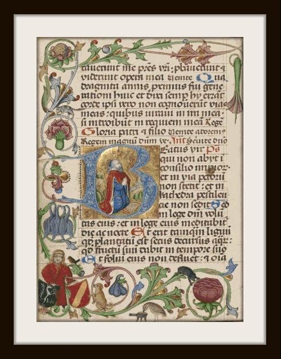 Medieval Illuminated Manuscripts IV - Cross Stitch Pattern, Pdf