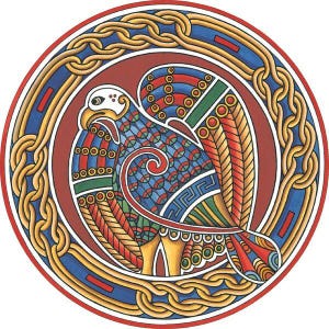 Celtic Bird - Kruissteekpatroon, pdf-formaat, geleverd per e-mail, Celtic Design-kruissteek, Keltische kruissteek, Keltisch ontwerp