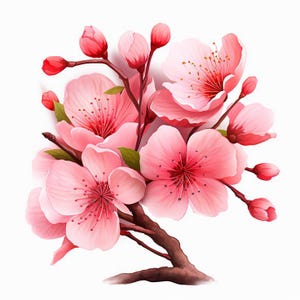 Sakura - Kruissteekpatroon, pdf-formaat, bezorgd per e-mail, kruissteek bloemen, kruissteek bloemen