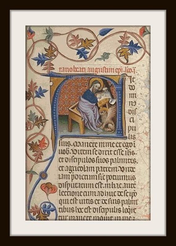 Medieval Illuminated Manuscripts X - Cross Stitch Pattern, Pdf