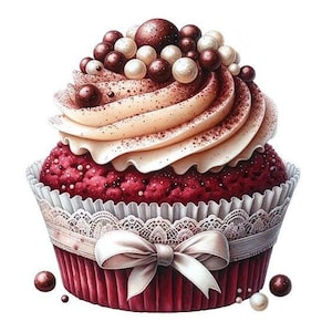 Cupcake 5 - Cross stitch pattern, pdf format, Delivered by email, Cupcake cross stitch, Cross stitch cupcake