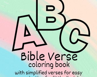 ABC Bible Verse Coloring Book for Kids | Christian Alphabet Scripture Pages