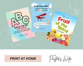 Little Disciples Christian Kids Bundle | ABC Bible Coloring, Gratitude Journal, Fruit of the Spirit