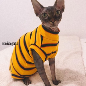 Cotton Sphynx Cat Jumpsuit: Soft, Breathable Pet Shirt