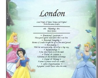 First Name Meaning| Disney Princess Print