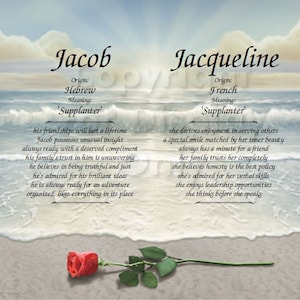 Dual First Names Meanings| Red Rose On The Beach