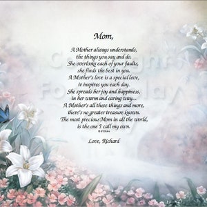 Poem| Mom| Mother&#39;s Day Gift