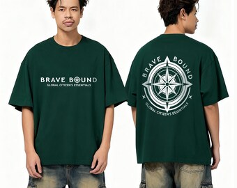 Wanderlust Oversized Waypoint Tee, Adventure Travel Shirt, Minimalist Streetwear, Comfy Cotton Modern Lifestyle Apparel
