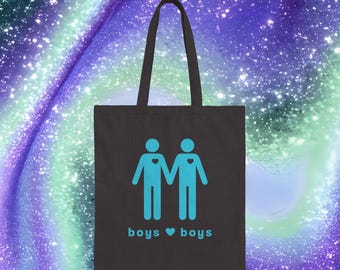 Borsa Gay Pride / Borsa in tela minimalista LGBTQ Boys Love Boys