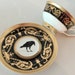 LIMITED EDITION, Free Domestic Shipping - Stunning Black Crow Teacup, 8 Ounces, Raised Gold, Food- and Dishwasher Safe.