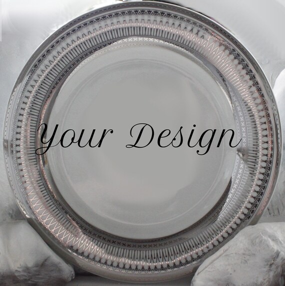 customizable plates ornate silver