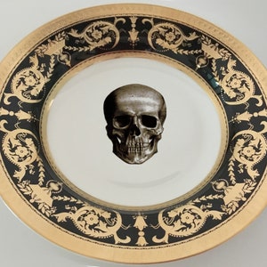 Raised Blue /& Gold Floral Rib Cage Plate Available Without Flowers or Teacup Set FREE SHIPPING Foodsafe Dishwasher Safe