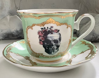 Skull Rose Raven Kunst Neu Farbwechsel Tee Kaffee Becher 11 OZwellcoda Skull Rose Raven Kunst Neu Farbwechsel Tee Kaffee Becher 11 OZwellcoda