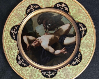 Theodoor Rombouts, "Prometheus" Porcelain Plate. Food Safe and Durable.