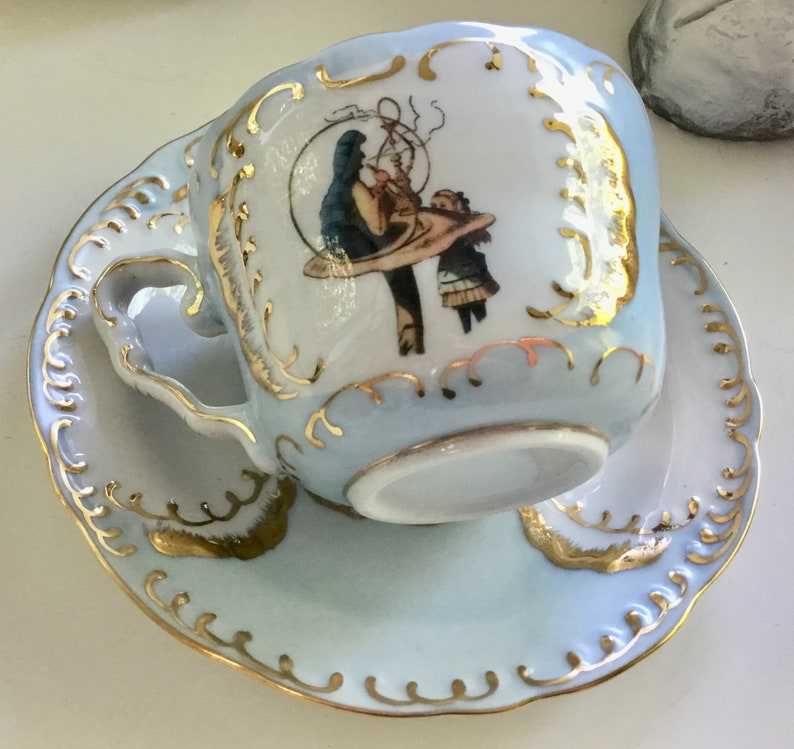 NOW IN COLOR Alice in Wonderland Teacup and Saucer Set | Etsy