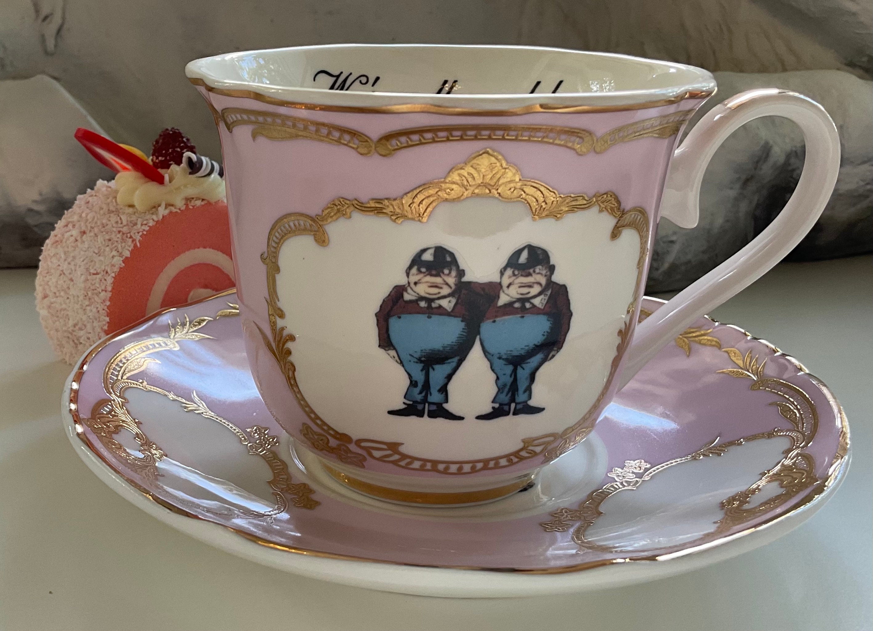 FREE Shippingalice in Wonderland Teacup and Saucer Set 8 OZ Etsy