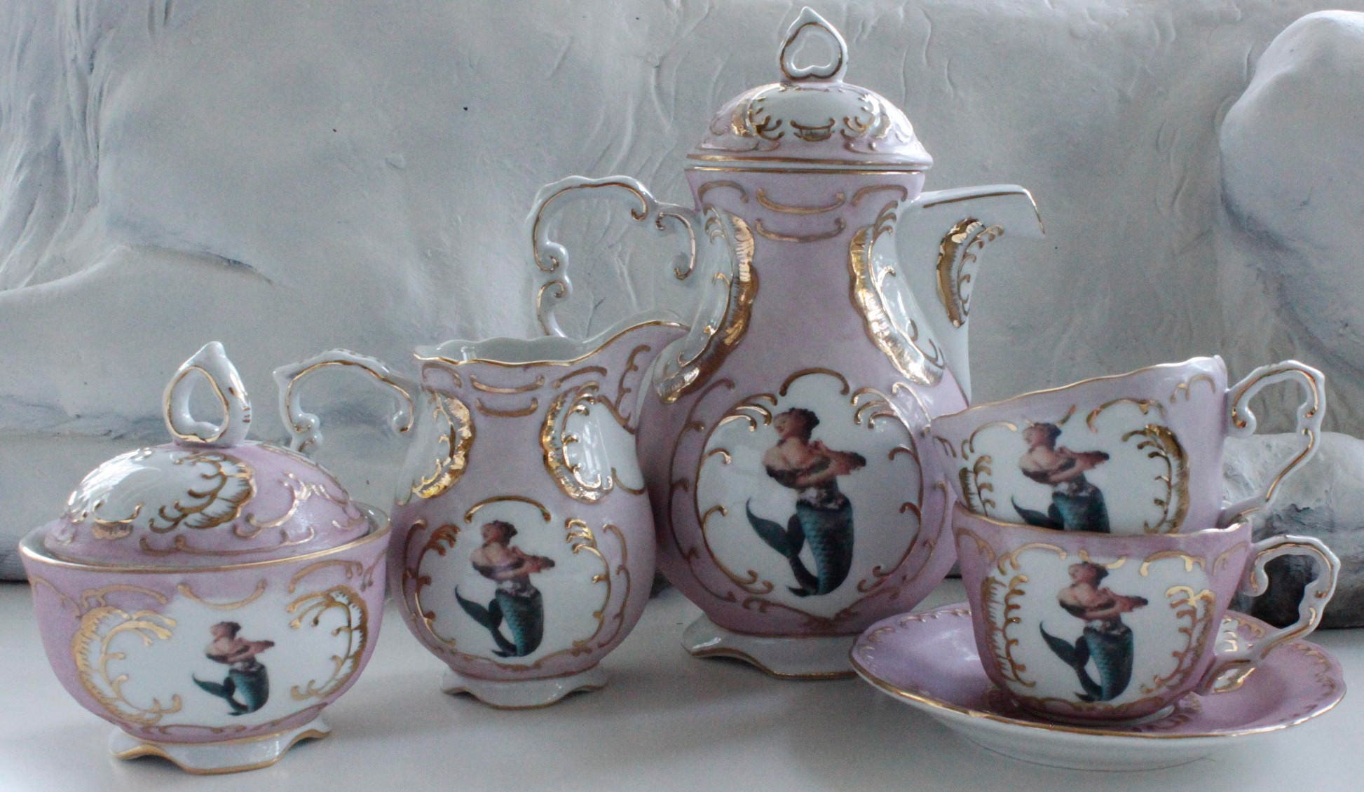 mermaid tea set