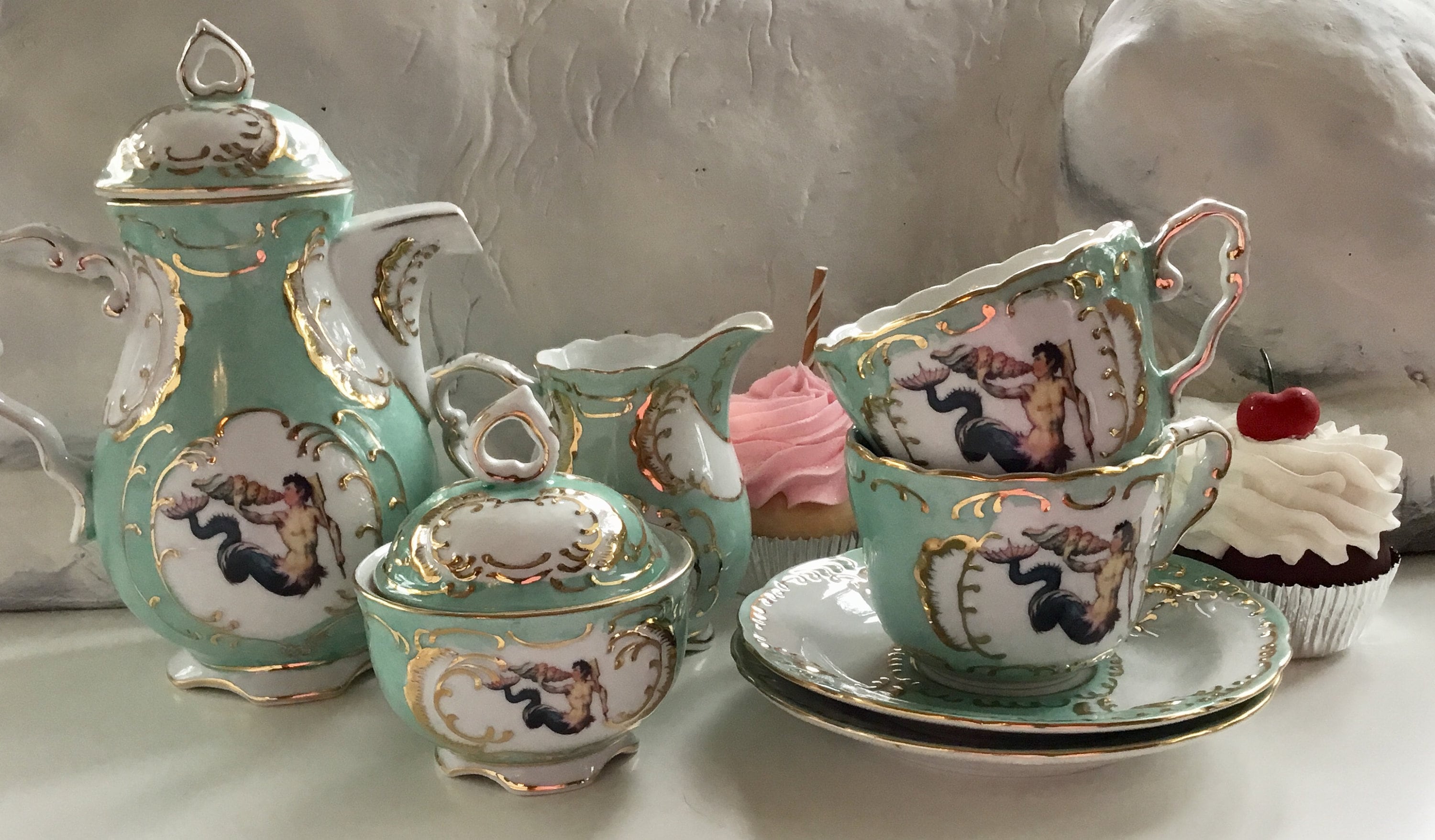 mermaid tea set