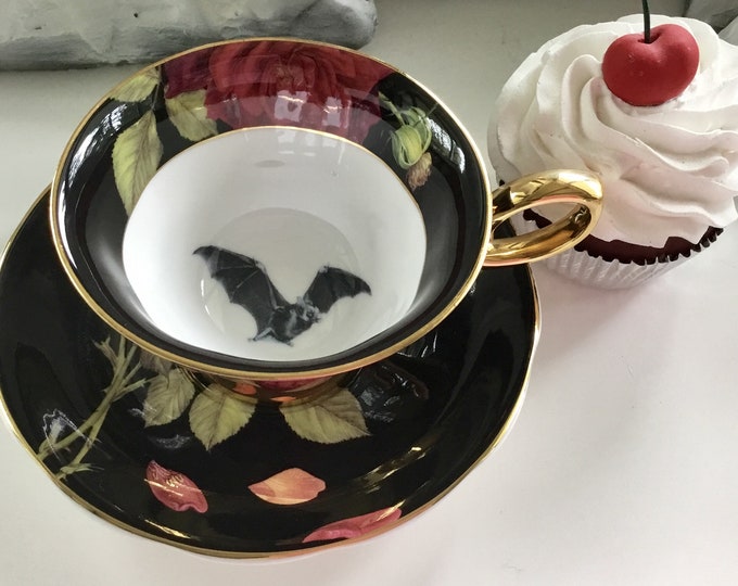 4-person Goth & Divination Black Tea Set With Black Teacups ...