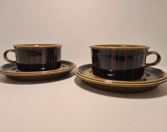 Vintage Arabia Kosmos Cup & Saucer – Designed by Gunvor Olin-Grönqvist – Finland, 1960s–1970s