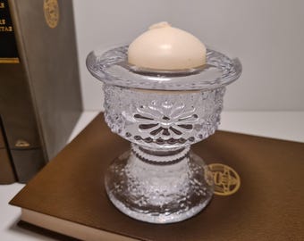Kosta Boda Daisy Tealight Candle Holder – Swedish Glass by Rolf Sinnemark