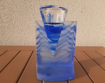 Kosta Boda Kjell Engman Ice Age tea light candle holder, Sweden.