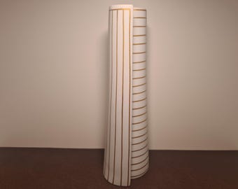 Gustavsberg Wilhelm Kåge Guldsurrea Vase – Swedish Modernist Stoneware, Gold Leaf Carrara Glaze