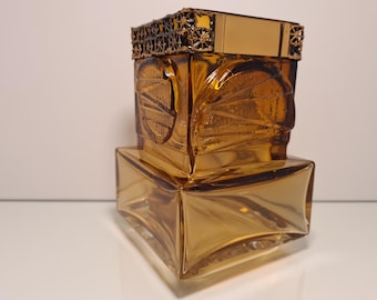 Pentti Sarpaneva Vase for Oy Kumela – Amber Glass with Bronze Rim – Signed