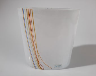 Boda Bertil Vallien vase Rainbow, signed, with original sticker, Sweden.