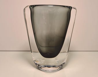 Nils Landberg for Orrefors – Sommerso Vase – Signed Orrefors NU 3538/4