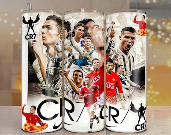 Ronaldo 20oz Tumbler Wrap Png File Digital Download