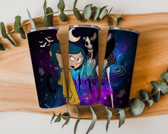Coraline Movie Tumbler Wrap, Gothic Fan Art PNG 20oz+30oz | Digital Download