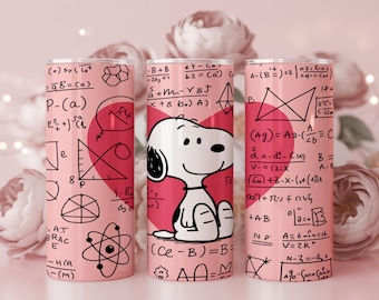 Math Beagle Tumbler Wrap | Science Equations, Snoopy Art (Digital Download)