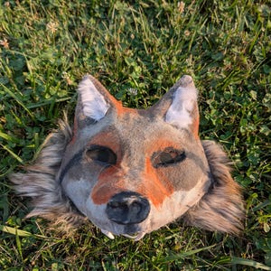 Coyote Therian/Furry Canine Mask, Animal Masks for Animal Lovers, Cosplayers, Therians, Furries, Hand- Made Animal Gift Premade