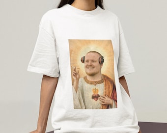 Jesus Christ Stussy DJ shirt Tee | Funny Concert Humor