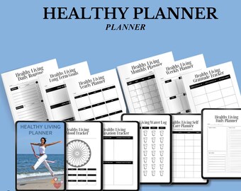 Wellness Journal: Meal Planner, Habit & Self-Care Tracker (Digital Download)