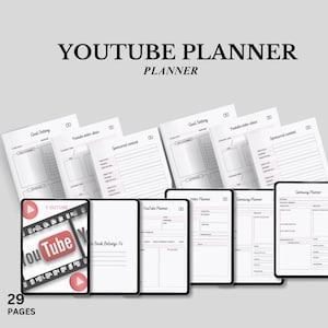 YouTube Content Planner: Video SEO, Channel Growth (Digital Download)